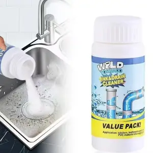 2PCS Pipe Dredging Agent for Kitchen and Toilet Pipelines,Dissolves 200+ Blockages and Kills 99% of Bacteria.