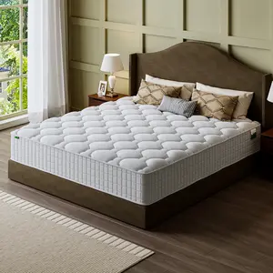 10/12/14-Inch Twin Full Queen King Memory Mattress with Independent Springs Provides Pressure Relief Motion Isolation Medium Firmness Breathable Washable Spring Mattress in a Box Gel Infused Memory Foam