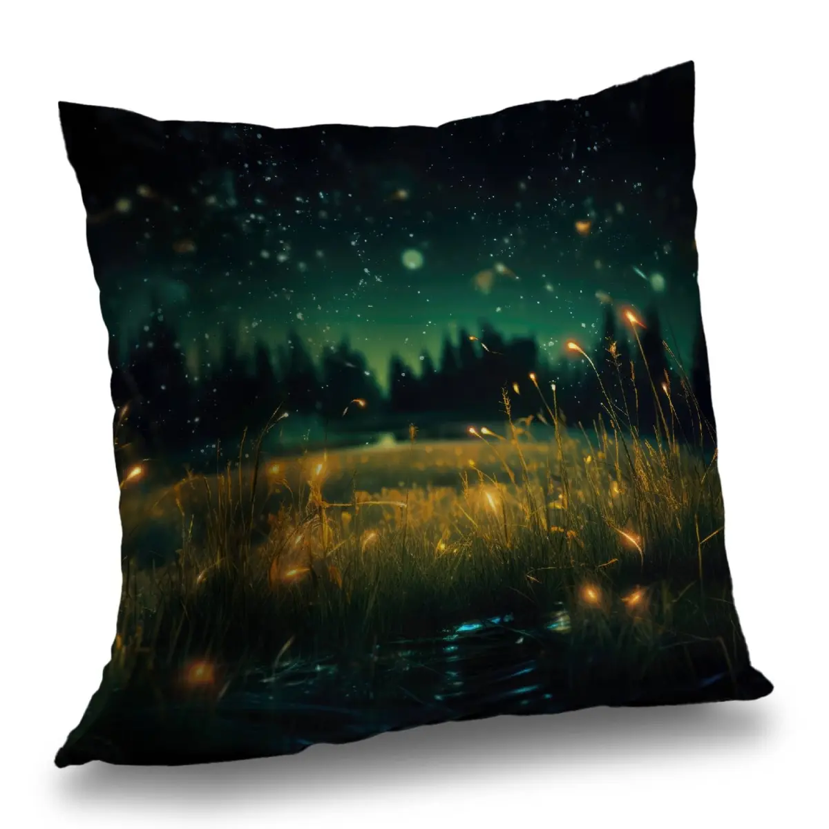 MWW C1PT14147F0S77 14 x 14 in. Light in the Dark Yellow Polyester Twill Throw Pillow - Home Decor