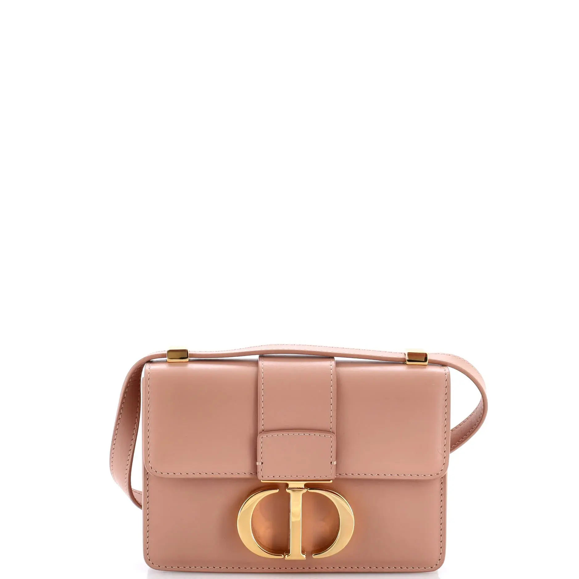 Pre-owned Dior Leather Shoulder Bags Christian 30 Montaigne Flap Bag Micro by Rebag
