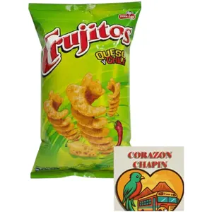 Crujitos Familiar Queso y Chile Central American Cuisine Authentic Snack Bag Corazon Chapin Taste Frito Lay