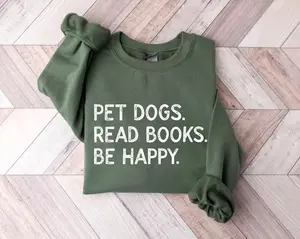 Dog Reading Books T-Shirt/Sweatshirt/Hoodie, Cute Book Lover Gift Tee, Dog Mom Graphic Shirt, Cozy Reader Outfit for Dog Lovers
