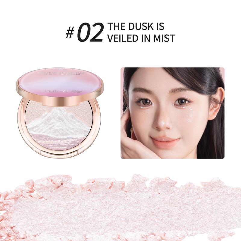Truth'Key Autumn Reflections: Sunlit Golden Mountains, Three-Tone Highlighting Powder, Hydrating Glow, Brightening Finishes, Fine Shimmer, Explosive Flash, Brightening Effect