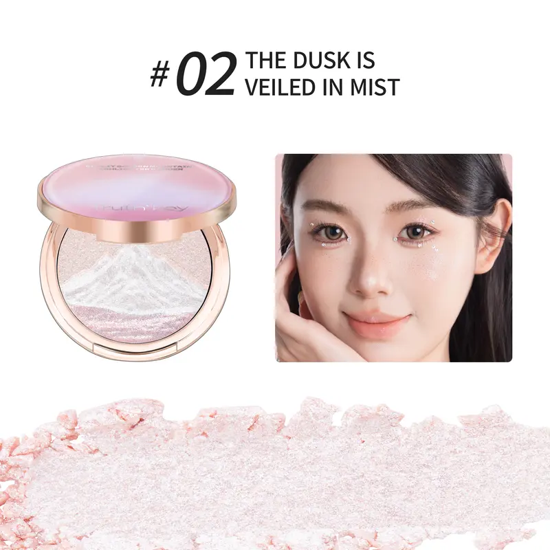 Truth'Key Autumn Reflections: Sunlit Golden Mountains, Three-Tone Highlighting Powder, Hydrating Glow, Brightening Finishes, Fine Shimmer, Explosive Flash, Brightening Effect