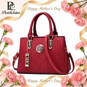 [Mother's Day Gift] Port&Lotus Women's Handbag with Double Top Handle Leather Handbags for Women with Shoulder Strap Crocdile Pattern Cross Body Tote Purses for Women with Multi Pockets Shoulder Travel Tote Bags for Women, Stylish Versatile Bag