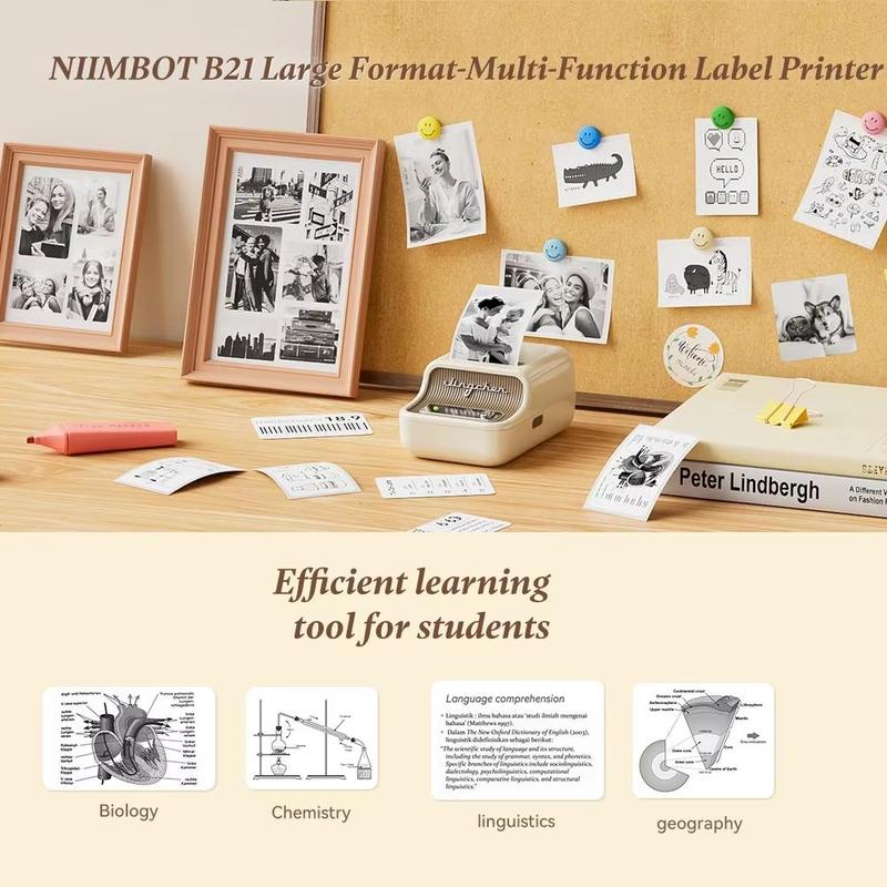 Niimbot B21 Mini Portable Thermal Printer Self-Adhesive Label Printer Portable Inkless NiiMbot