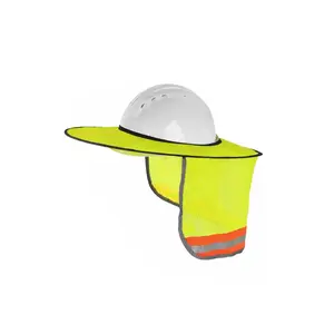 Hard Hat Sun Shade Full Brim Protection with Reflective Safety Strip Universal Fit for All Hard Hats Durable Weather-Resistant Design