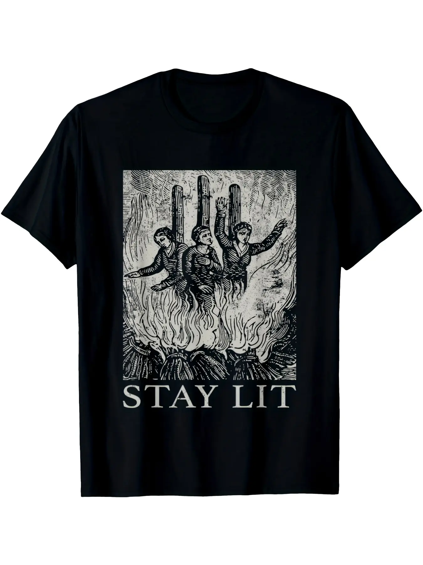 Men's Heavyweight 220g Cotton Occult Satan Devil T unisex soft cotton short sleeve t shirt, vintage graphic casual tee for men women teens, perfect birthday holiday gift for camping travel gym daily street  wear