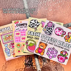 2/4 Piece Coloring Book Set, Stress Relief Coloring Books, Kids Art Supplies, Daily Drawing, Travel Entertainment, Bedtime Activities
