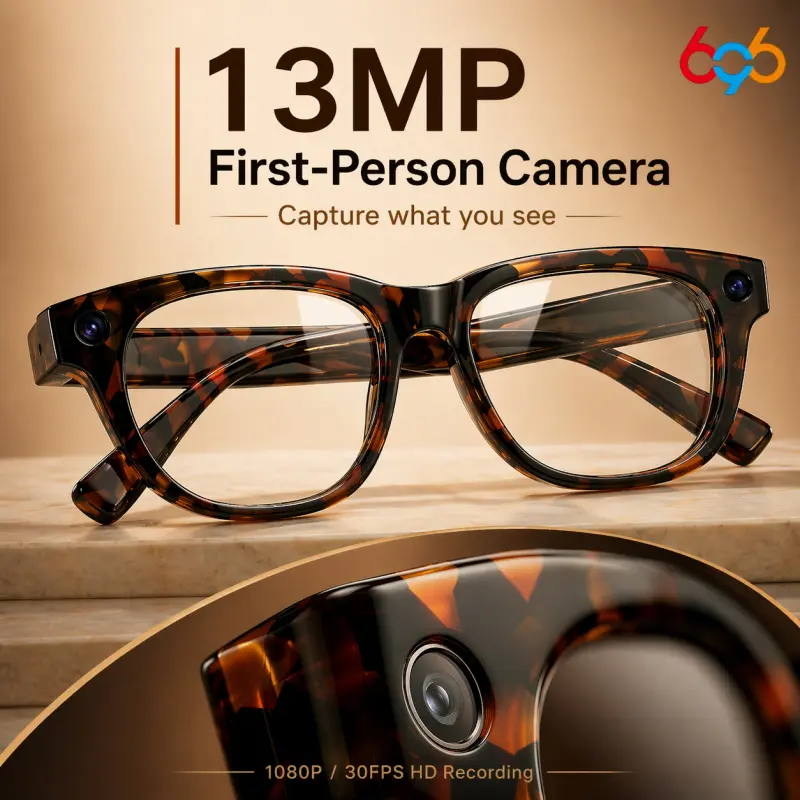 Tortoiseshell AI Smart Camera Glasses with Style and Everyday Tech, Multifunctional Smart Glasses, Recording Glasses, Video Camera Glasses, Wearable Smart Glasses