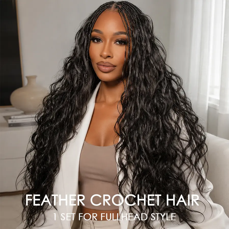Pizazz Body Wave Crochet Human Hair Extensions Pre Spearated Miracle Knots Crochet Hair 60g/Pack Lightweight Soft Natural Look Boho Braids Summer Hair 4-5 Packs Recommended For a Full Head