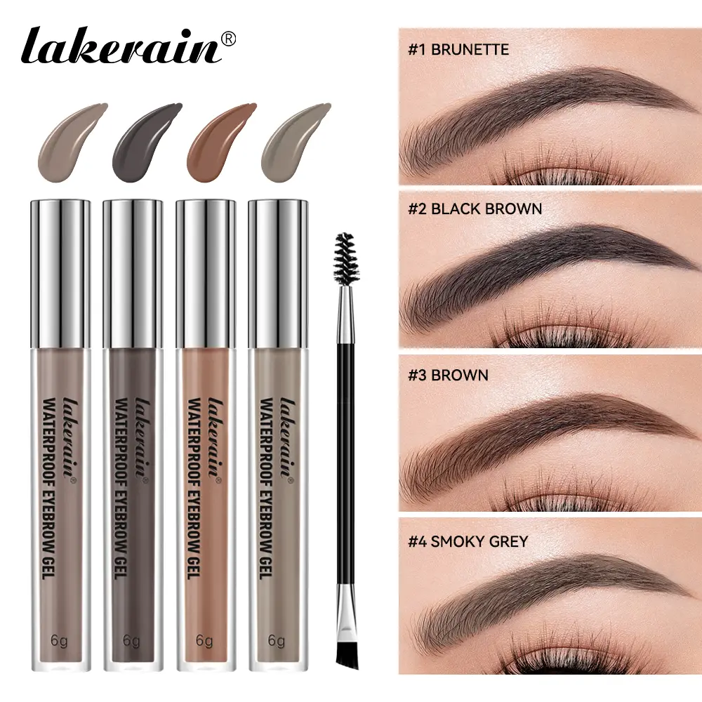 Waterproof Eyebrow Gel, Waterproof Eyebrow Creams, 2 Counts Highly Pigmented Eyebrow Mascara with Brush, Smudge-Proof & Sweat-Resistant, Long-Lasting Eyebrow Makeup for Beginners, No Fading All-Day Wear, Eyebrow Tinting Cream, Waterproof Eyebrow Dye