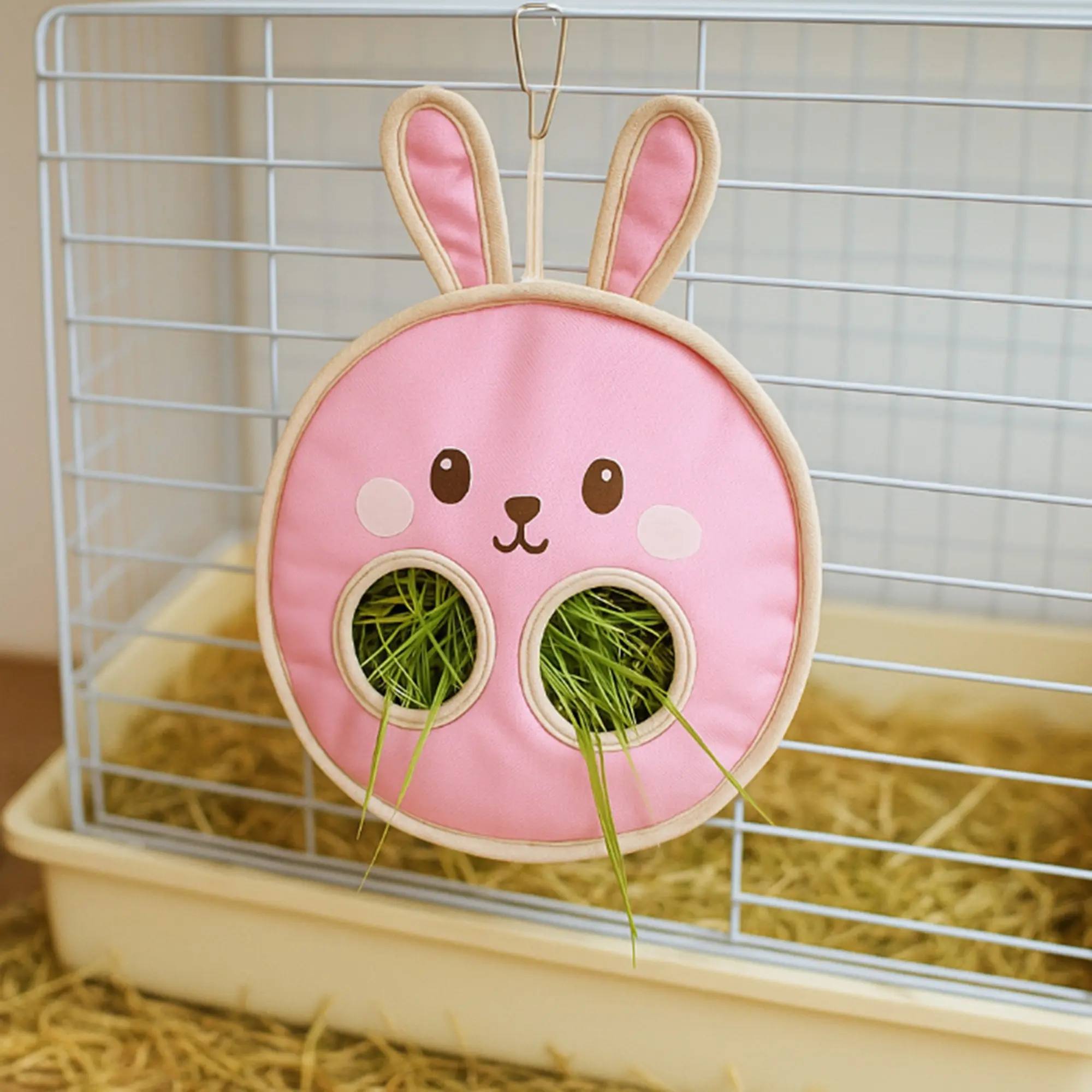 New Rabbit Hay Feeder Bag, Hanging Dry Grass Feed Bag for Rabbits, Bunny, Guinea Pigs, Hamsters, Convenient Hay Rack, Essential Pet Supplies, Feeding