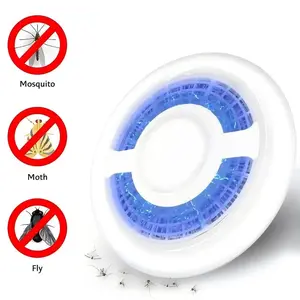 LED Mosquito Killer Light, UV Attraction Electric Fly Disc Lamp, Home Use 85-265v E27 Screw Base, Energy Saving Bug Repellent Lamp