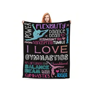 1 Pc Gymnastics Gifts For Girls, Girls Gymnastics Blanket Gifts, Gifts For Gymnasts Gymnastics Girls, Gymnastics Blanket For Girls, Gymnastics Christmas Birthday Gifts Throw Blanket-30*40in