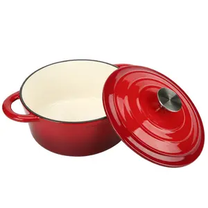 Dutch Oven,Dutch Oven Pot with Lid,3 QT Enamel Dutch Ovens with Dual Handles,Cast Iron Pot for Braiser,Cooking,Gifts for Family