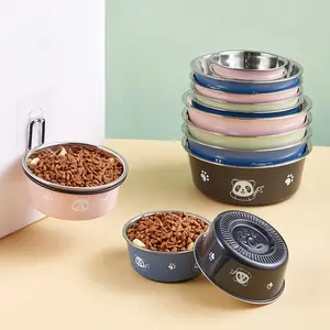 Stainless Steel Dog Bowls, Nonslip Rubber Bottom No Spill Proof Skid Metal Insulated Dog Bowls for Large Medium Small Breed Dogs