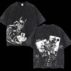 The Bat Who Laughs 3.0 Retro Oversized Heavyweight Cotton Vintage Washed Tee, Comics Superhero Shirt, Classic Movie Lover T-shirt, Movie Buff Tee, Film Fan Gift, Vintage Film Buff Gift Shirt For Superhero Fan Y7Z 1MD