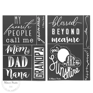 My Favorite People - Mesh Stencil 2 pack 5.5x8.5