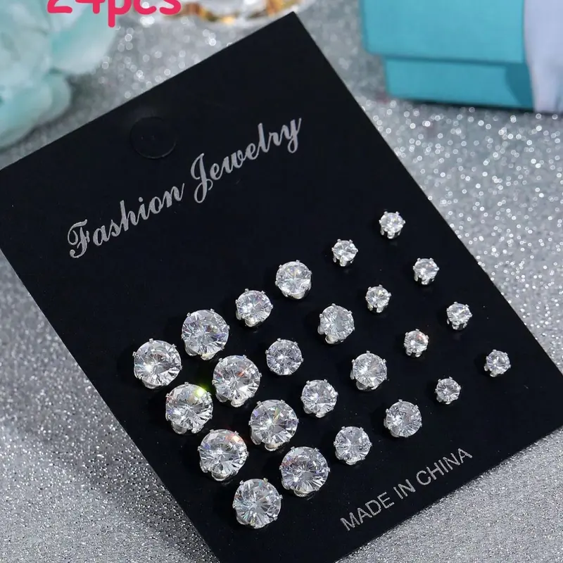 Fashionable Rhinestone Decorated Earrings Set, Fashion Jewelry for Party, Everyday Accessory, Trendy All-match & Exquisite Jewelry for Birthday Gift, Ear Studs, Fashionable Jewelry Accessories, Stylish Jewelry