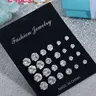 Fashionable Rhinestone Decorated Earrings Set, Fashion Jewelry for Party, Everyday Accessory, Trendy All-match & Exquisite Jewelry for Birthday Gift, Ear Studs, Fashionable Jewelry Accessories, Stylish Jewelry