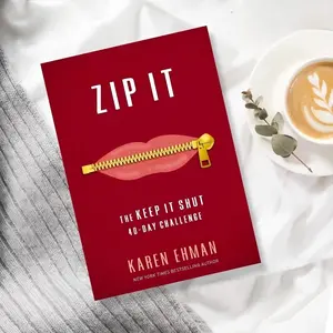 Creative New Personality Zip It Challenge Book, 40-Day Silence Challenge Journal, Unique Self-Improvement Tool, Personal Growth Workbook