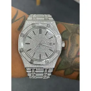 NO LOGO OCTAGON SCREW MOISSANITE WATCH