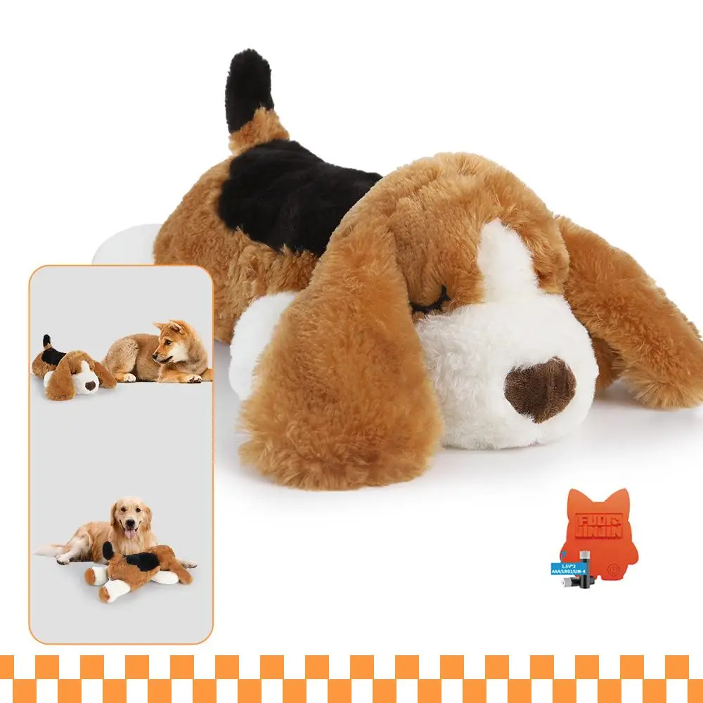 Heartbeat Plush Dog Toy, 1 Count Soft Pillow Shaped Pet Toy, Interactive Plush Toy For Dogs & Cats