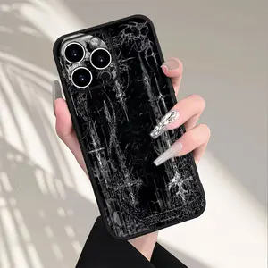 Gothic Skull Cross Black Phone Case, Dark Occult Style for iPhone 17 16 15 14 13 12 11 Plus Pro Max, Alternative Gift