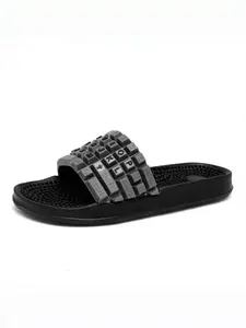 Men's Massage Keyboard Slippers, Slide, Non-Slip Eva Foot Reflex Therapy Shoes, Footwear, Comfortable Indoor Wear, Ideal for Home Use