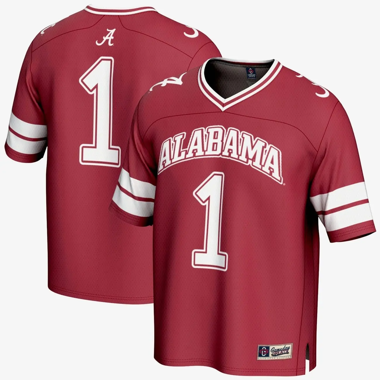 #1 Alabama Crimson Tide GameDay Greats Unisex Lightweight Collegiate Football Fashion Jersey - Crimson