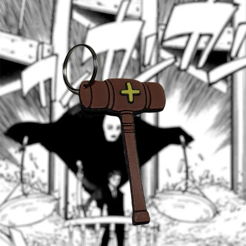 Higuruma Jujutsu Kaisen Courtroom Domain Hammer 3D Printed Keychain Anime Inspired Collectible