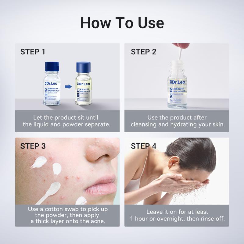 Dr.Leo 24H Acne & Pimple Treatment Drying Lotion | Salicylic Acid + Sulfur + Niacinamide | Viral Product | Inflammation Relief, Post-Blemish Care & High Pressure Pimple Relief