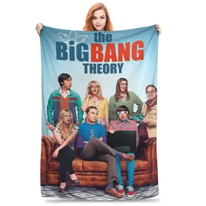 Funny TV series Big Bang Theory themed blanket, soft and durable, very suitable for office, sofa, bedroom, living room or home supplies 60*50