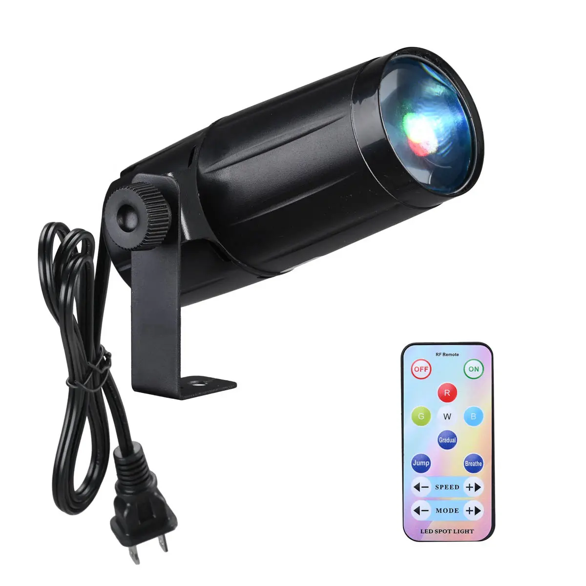 Yescom 20W RGBW LED Pinspot Light, Portable Disco Stage Light with Remote Control for Mirror Ball, Wedding Centerpieces, DJ Party & Club Light