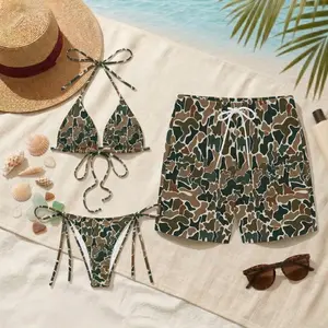 A trendy camo bikini set, perfect as a summer gift or for the beach.