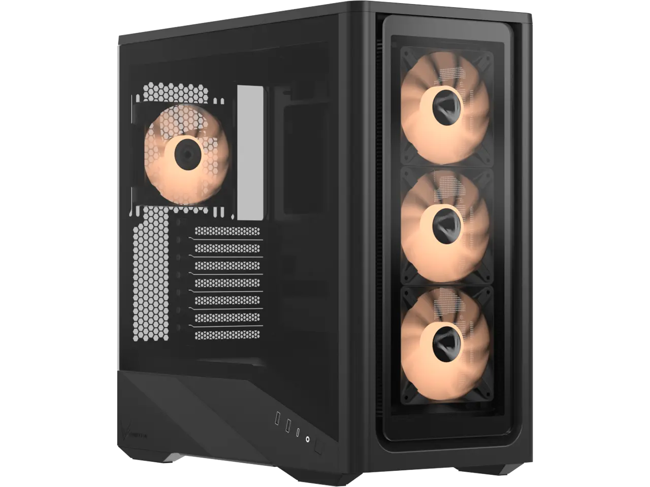 Formula V Line Air Power G9 Duo Mid-Tower PC Case, Dual Interchangeable Front Panels (Mesh/Window), Support EATX, 420mm GPU, 360mm Top Radiator, Pre-Installed ARGB Fans