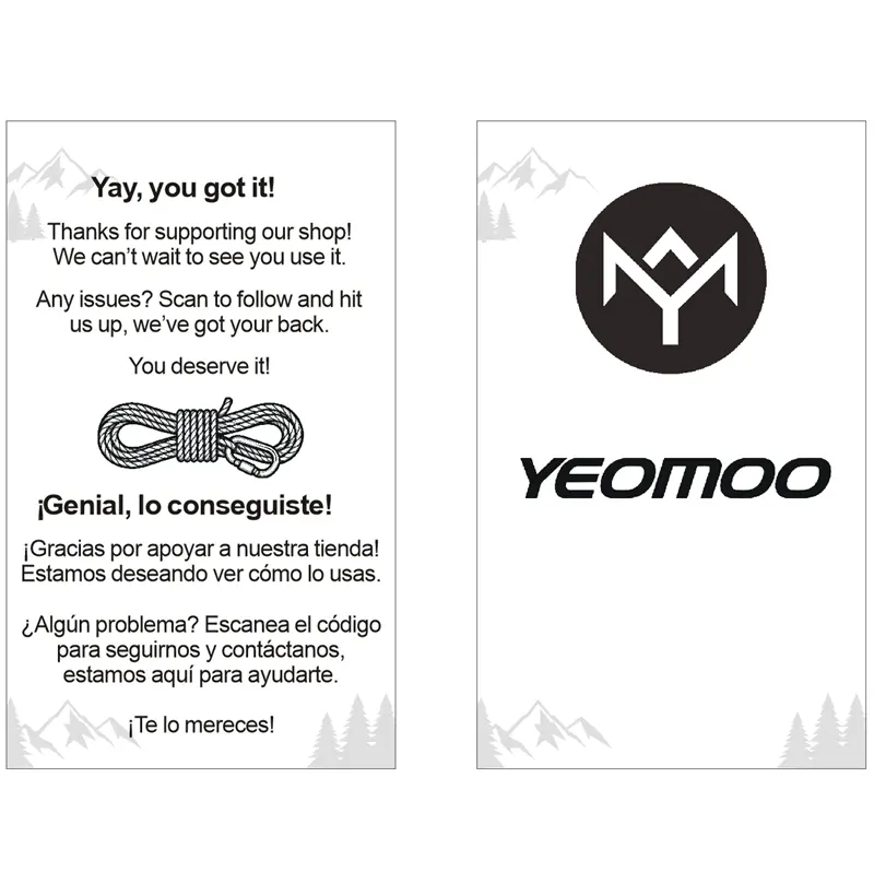 Thank you for your order card