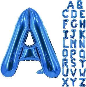 40 Inch Large Blue Letter A Foil Balloon â Giant Metallic Mylar Alphabet Balloon for Birthday Wedding Graduation Party