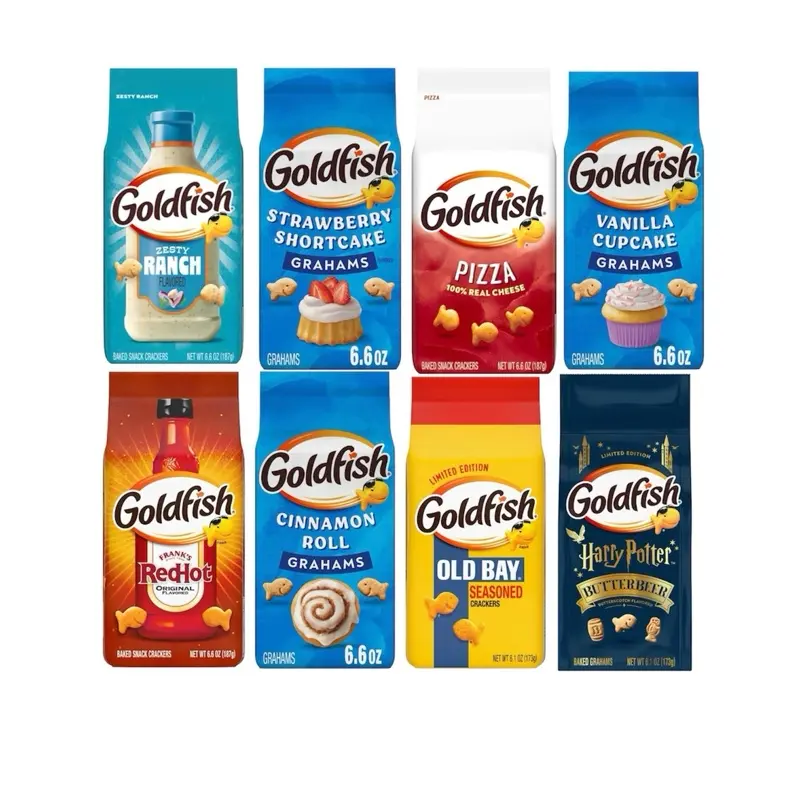 Assorted Goldfish Bundle of 2- (Flavors Will Vary) Ranch, Strawberry Shortcake, Pizza, Old-bay, & More