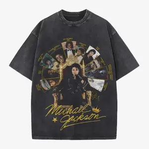 King Of Pop Eras Tour Washed Tee, Retro Music Apparel For Men Women, Vintage Legend Singer Graphic Shirt Gift, Gift Idea For Fans | 010426.C00820.ID03