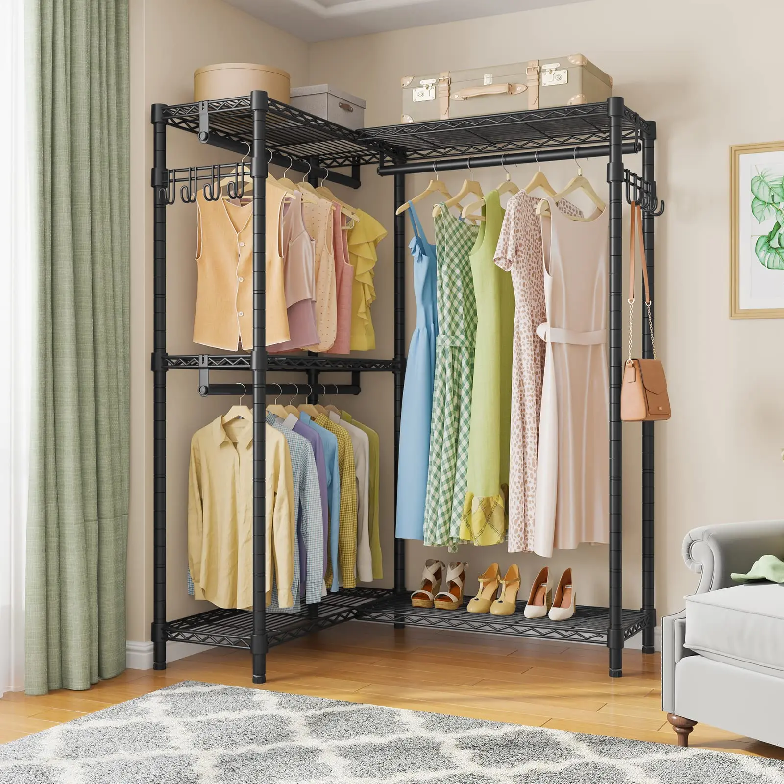 VIPEK L4 Corner Closet Storage Organizer – L Shaped Corner Rack