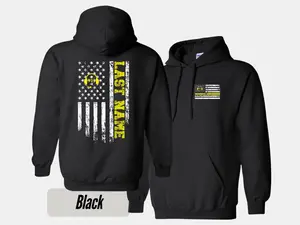 Custom Thin Gold Line Dispatcher Hoodie - 911 Operator Sweatshirt