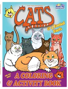 Really Big Coloring Books 8.5 x 11 Cats Coloring and Activity Book for Kids with Puzzle, Maze, Word Search, Dot-to-Dot
