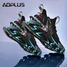 AOPLUS Men's Workout Sneakers - Lace Closure Running Athletic Shoes, Breathable Grip Fabric Upper PVC Sole Round Toe Anti-Slip Footwear for Gym Training & Outdoor Enthusiasts