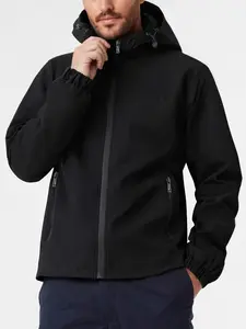 Men's lightweight windproof jacket, machine washable, 100% polyester fiber, casual hooded jacket, suitable for daily outings, leisure, exercise, sports and formal occasions (spring/autumn/winter)