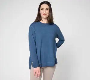LOGO Principles by Lori Goldstein Long Sleeve Dye Effect Top