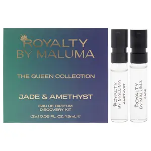 The Queen Collection by Royalty By Maluma for Women - 2 Pc Mini Gift Set 0.05oz Jade EDP Spray Vial (Mini), 0.05oz Amethyst EDP Spray Vial (Mini)