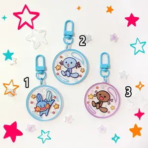 Mudkip Wooper Acrylic Charms | 2 inches | normal & shiny