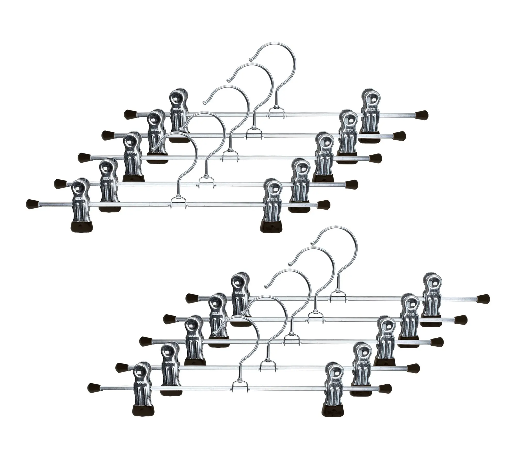 MAWA 10pc 12inch Pant/Skirt Adjustable Clip Hanger MAWA 10pc 12inch Pant/Skirt Adjustable Clip Hanger
